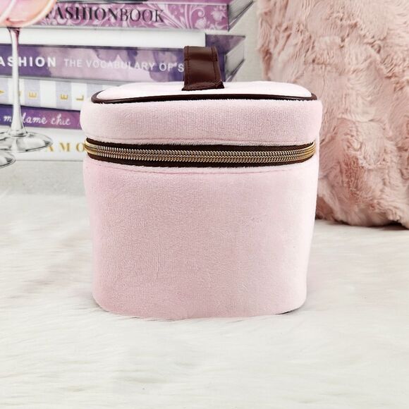 {Juicy Couture} Pink Scotties Cosmetic Bag Train Case - Picture 3 of 11